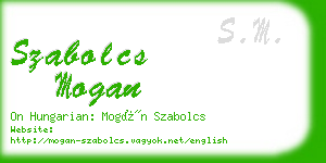 szabolcs mogan business card